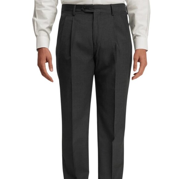 PAUL FREDRICK 100% Virgin Wool Dress Pants NWOT Made in Italy Pleated Mens Sz 44 - Picture 6 of 6